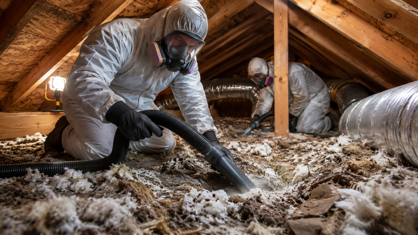 Rodent Damage Insulation Removal
